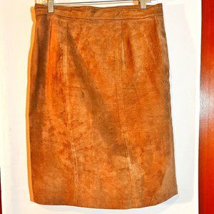 Vintage Leather Suede Lined Skirt